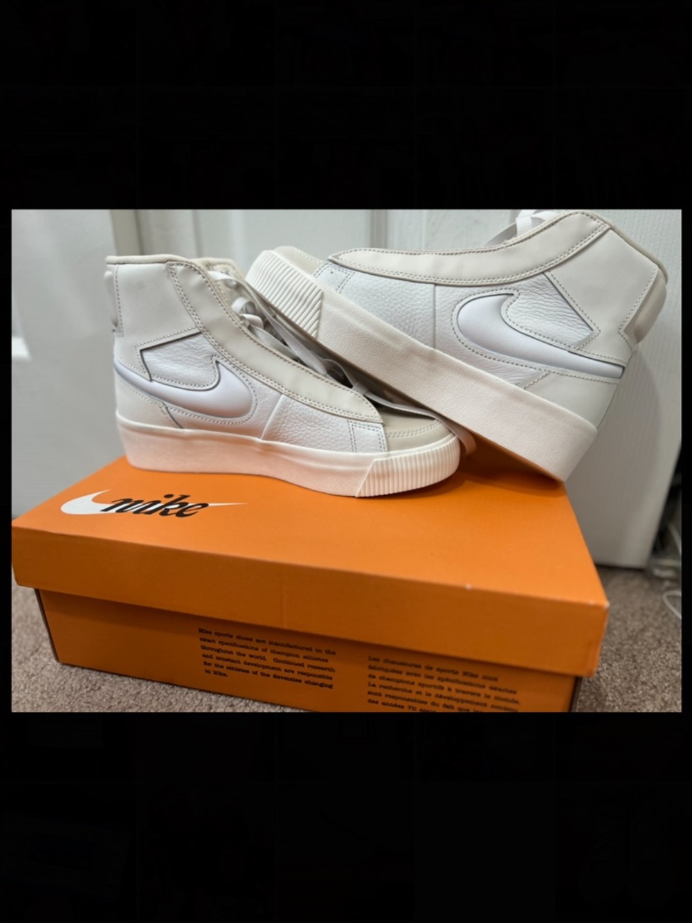 BRAND NEW Nike Women's White High-Top Leather Sneakers